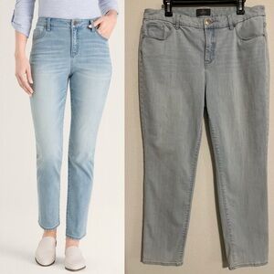 Chico’s Women Jeans Size 14 Light Wash So Slimming Straight Leg Contemporary